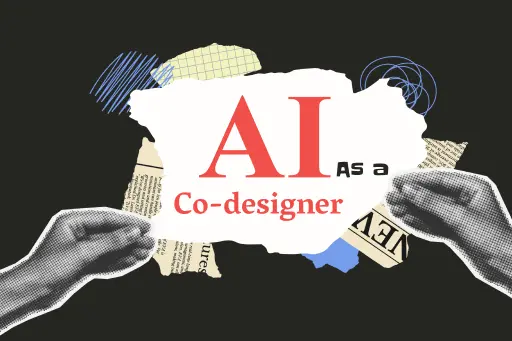 From Tool to Teammate — How AI is changing the designer’s workflow. AI evolving from a design tool to a creative teammate — concept showing AI assisting designers with ideas and insights.