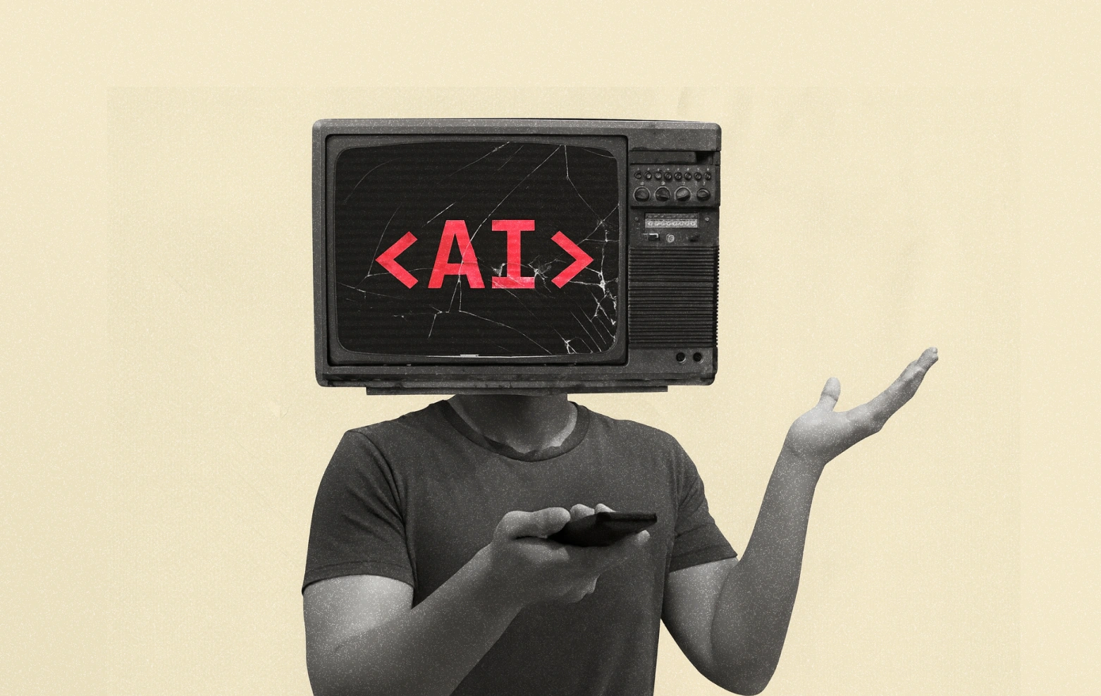 Where AI Fits In — How AI empowers product designers. Where AI fits in product design — illustration showing AI as a co-designer enhancing research, ideation, testing, and production.